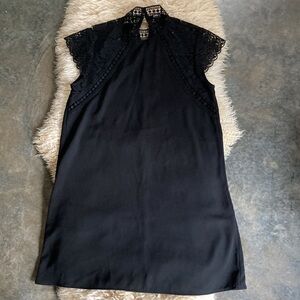 Black lace baby doll dress by Zara size XS
